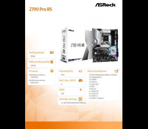 Płyta główna ASRock Z790 PRO RS s1700 4DDR5 HDMI DP ATX wydajna