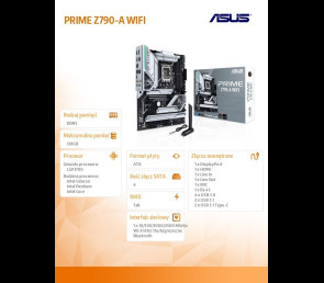 Płyta główna Asus PRIME Z790-A WIFI ATX z DDR5 PCIe 5.0