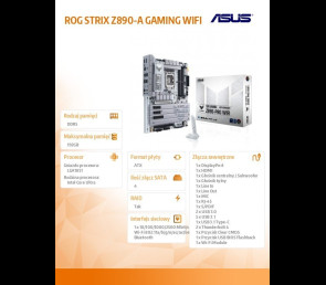 Płyta główna Asus ROG STRIX Z890-A GAMING WIFI ATX DDR5 8000MHz