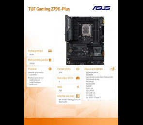 Płyta główna Asus TUF GAMING Z790-Plus WIFI ATX DDR5 z PCIe 5.0