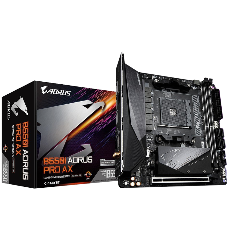 Płyta główna Gigabyte B550I AORUS PRO AX AM4 mITX zaawansowana z WiFi 6 Płyta główna Gigabyte B550I AORUS PRO AX AM4 mITX zaawansowana z WiFi 6