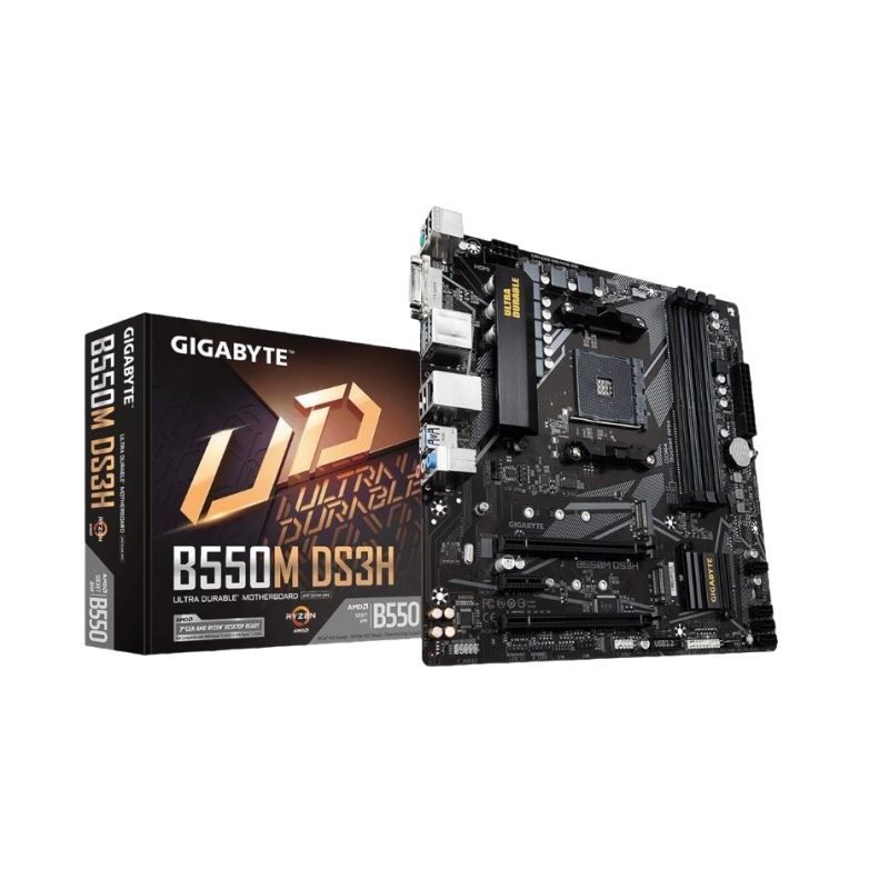 Płyta główna Gigabyte B550M DS3H AM4 mATX 4x DDR4 HDMI DVI Płyta główna Gigabyte B550M DS3H AM4 mATX 4x DDR4 HDMI DVI