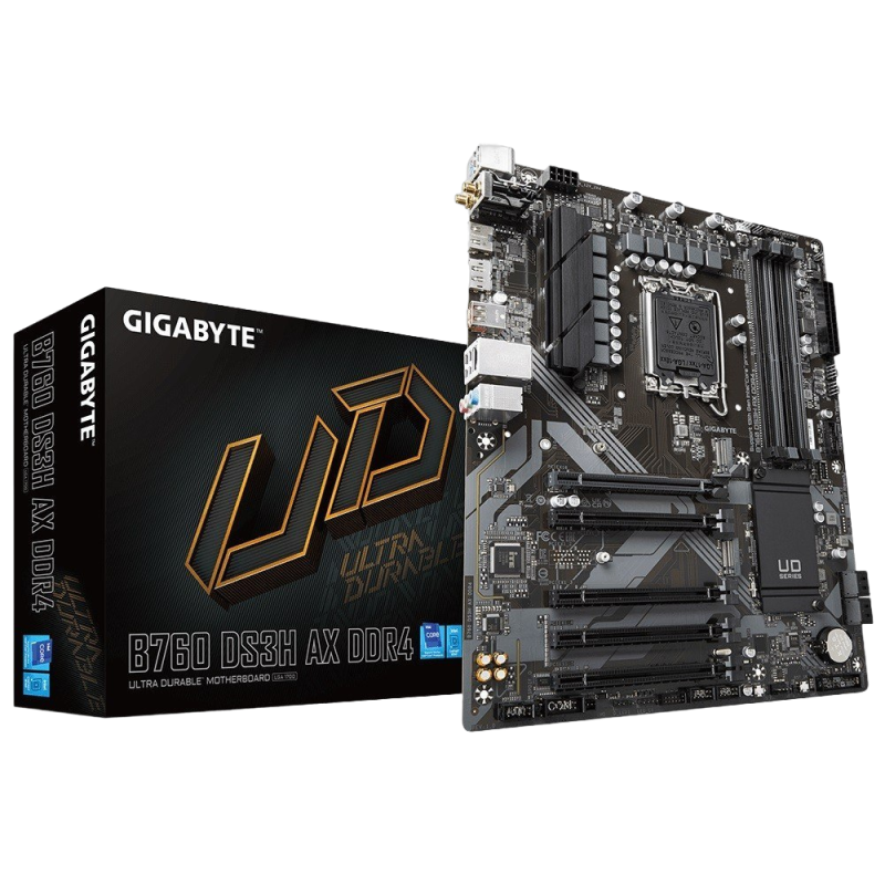 Płyta główna Gigabyte B760 DS3H AX DDR4 LGA1700 ATX z 4 slotami RAM Płyta główna Gigabyte B760 DS3H AX DDR4 LGA1700 ATX z 4 slotami RAM