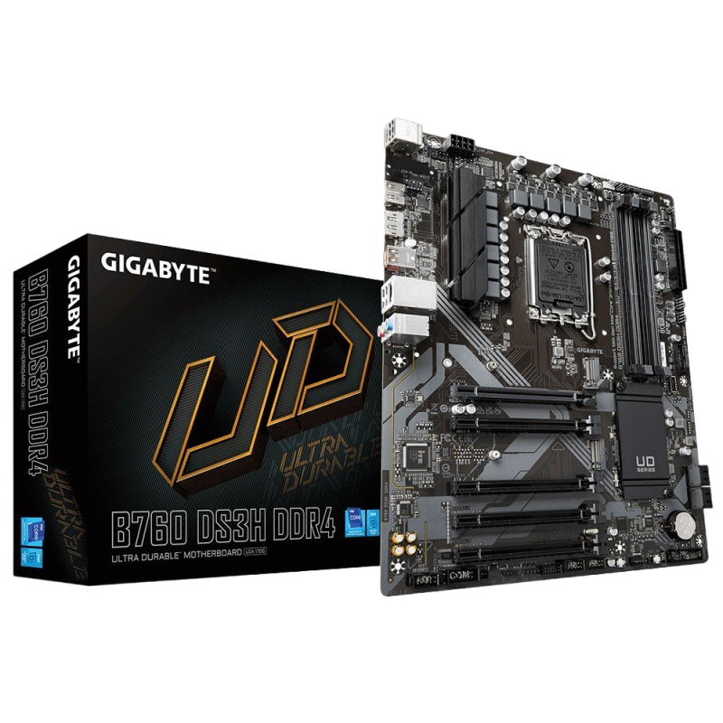 Płyta główna Gigabyte B760 DS3H s1700 DDR5 ATX z HDMI i DP Płyta główna Gigabyte B760 DS3H s1700 DDR5 ATX z HDMI i DP