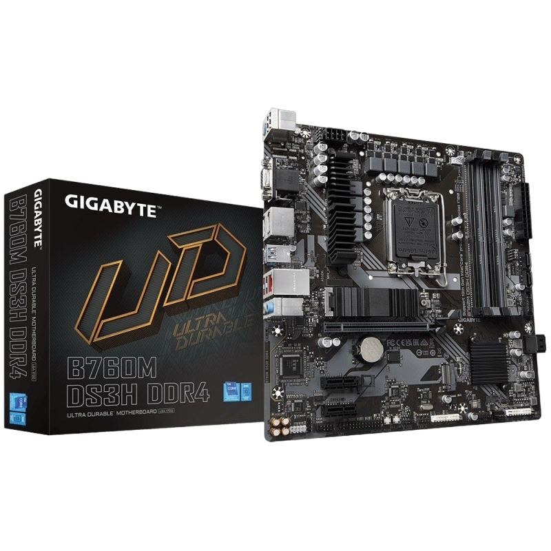 Płyta główna Gigabyte B760M DS3H DDR4 s1700 mATX z chipsetem Intel Płyta główna Gigabyte B760M DS3H DDR4 s1700 mATX z chipsetem Intel