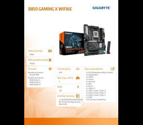 Płyta główna Gigabyte B850 GAMING X WIFI6E DDR5 z szybkim Wi-Fi 6E