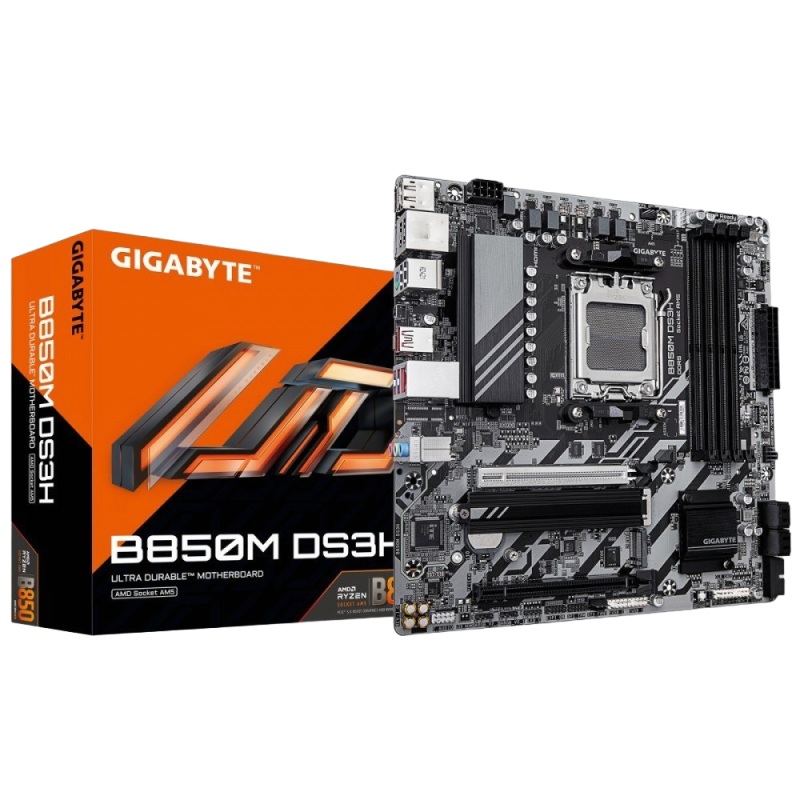 Płyta główna Gigabyte B850M DS3H micro ATX z gniazdem AMD AM5 Płyta główna Gigabyte B850M DS3H micro ATX z gniazdem AMD AM5