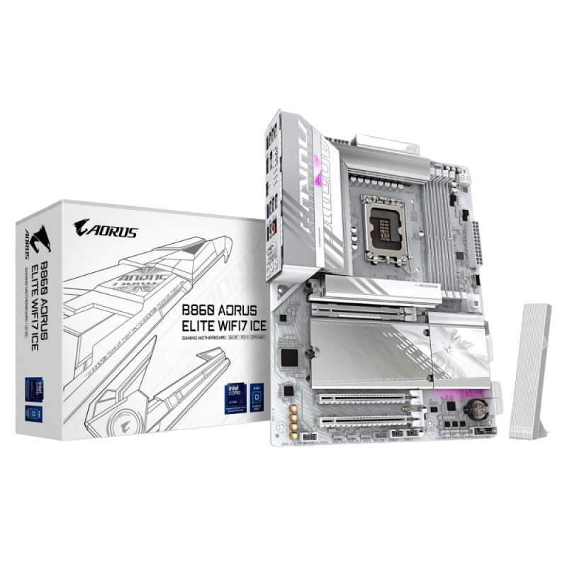 Płyta główna Gigabyte B860 A ELITE WF7 ICE DDR5 Wi-Fi 7 ATX Płyta główna Gigabyte B860 A ELITE WF7 ICE DDR5 Wi-Fi 7 ATX