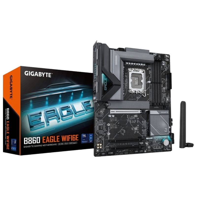 Płyta główna Gigabyte B860 EAGLE WiFi6E ATX z DDR5 6800MHz Płyta główna Gigabyte B860 EAGLE WiFi6E ATX z DDR5 6800MHz