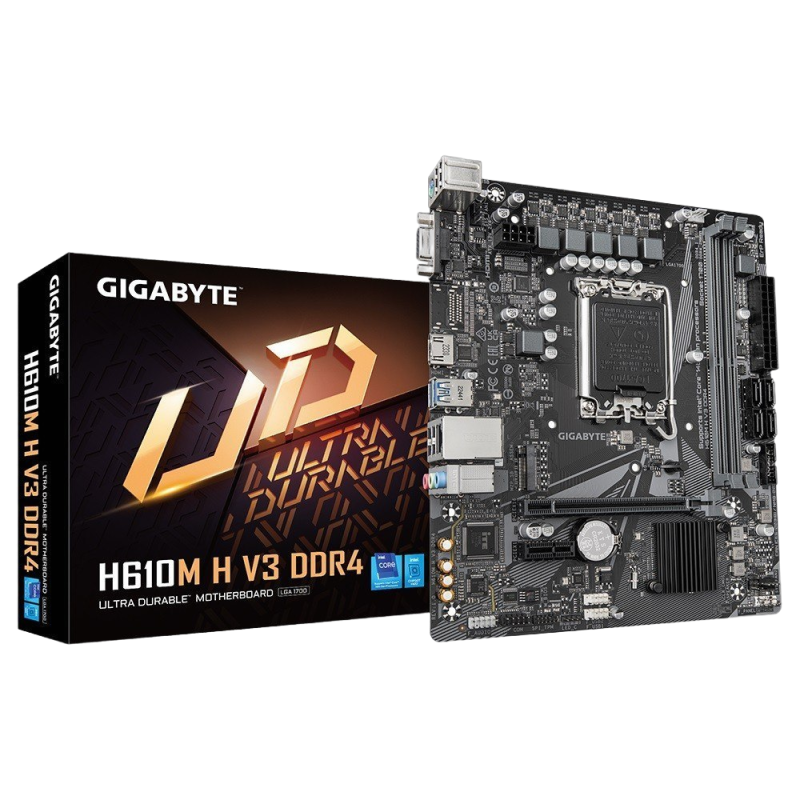 Płyta główna Gigabyte H610M H V3 DDR4 mATX z HDMI i USB Płyta główna Gigabyte H610M H V3 DDR4 mATX z HDMI i USB