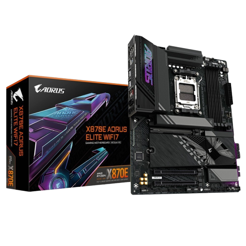 Płyta główna Gigabyte X870E A ELITE WIFI7 AM5 4DDR5 ATX z HDMI USB-C Płyta główna Gigabyte X870E A ELITE WIFI7 AM5 4DDR5 ATX z HDMI USB-C
