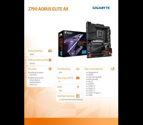 Płyta główna Gigabyte Z790 AORUS ELITE AX S1700 4DDR5 ATX gamingowa