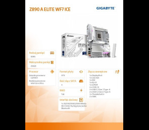 Płyta główna Gigabyte Z890 A ELITE WF7 ICE z wsparciem dla Intel Core Ultra