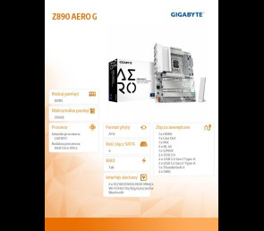 Płyta główna Gigabyte Z890 AERO ATX do kreatywnych z procesorem Intel