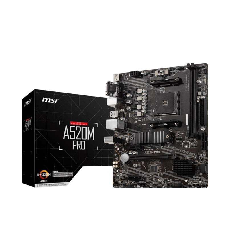 Płyta główna MSI A520M PRO AM4 mATX 2DDR4 HDMI USB 3.2 wydajna Płyta główna MSI A520M PRO AM4 mATX 2DDR4 HDMI USB 3.2 wydajna