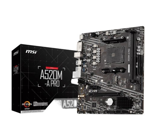 Płyta główna MSI A520M-A PRO AM4 mATX 2DDR4 DVI HDMI USB 3.2