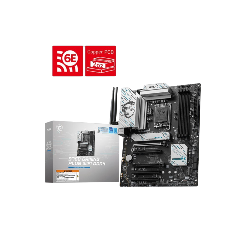 Płyta główna MSI B760 GAMING PLUS WIFI s1700 DDR4 ATX z Wi-Fi 6E Płyta główna MSI B760 GAMING PLUS WIFI s1700 DDR4 ATX z Wi-Fi 6E