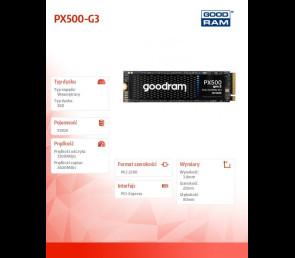 Dysk SSD Goodram PX500-G3 512GB M.2 PCIe NVMe szybki wydajny