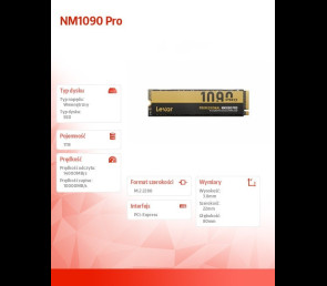 Dysk SSD Lexar NM1090 Pro 1TB Gen5 14000 MB/s szybki M.2