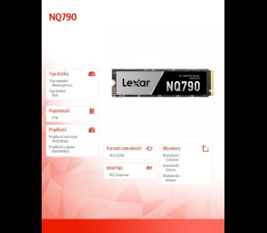 Dysk SSD Lexar NQ790 2TB NVMe 7000/6000MB/s wydajny szybki