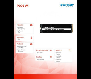 Dysk SSD Patriot P400 V4 2TB 6200 MB/s NVMe PCIe Gen4