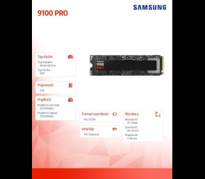 Dysk SSD Samsung 9100 PRO 1TB PCIe 5.0 superszybki NVMe