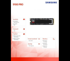 Dysk SSD Samsung 9100 PRO NVMe 2 TB PCIe 5.0 superszybki wydajny