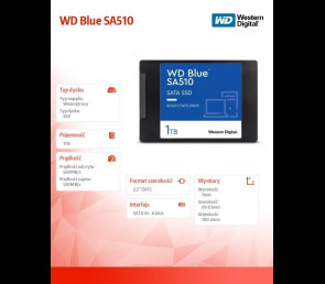 Dysk SSD WD Blue SA510 1TB 2,5 cala szybki wewnętrzny do laptopa