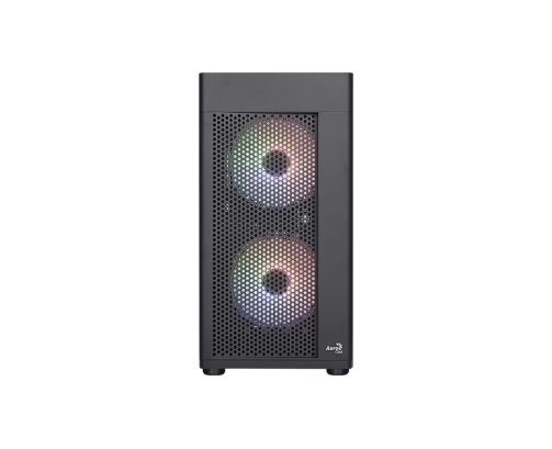 AeroCool Hexform TG FRGB Mini Tower czarna obudowa z hartowanym szkłem