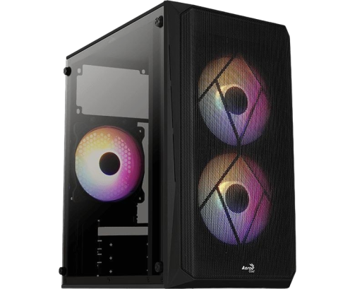 Obudowa AeroCool CS-107 Czarna ARGB Mini Tower z panelem akrylowym