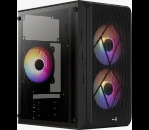 Obudowa AeroCool CS-107 Czarna ARGB Mini Tower z panelem akrylowym