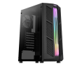 Obudowa AeroCool Prime RGB Mid Tower czarna z panelem szklanym Obudowa AeroCool Prime RGB Mid Tower czarna z panelem szklanym