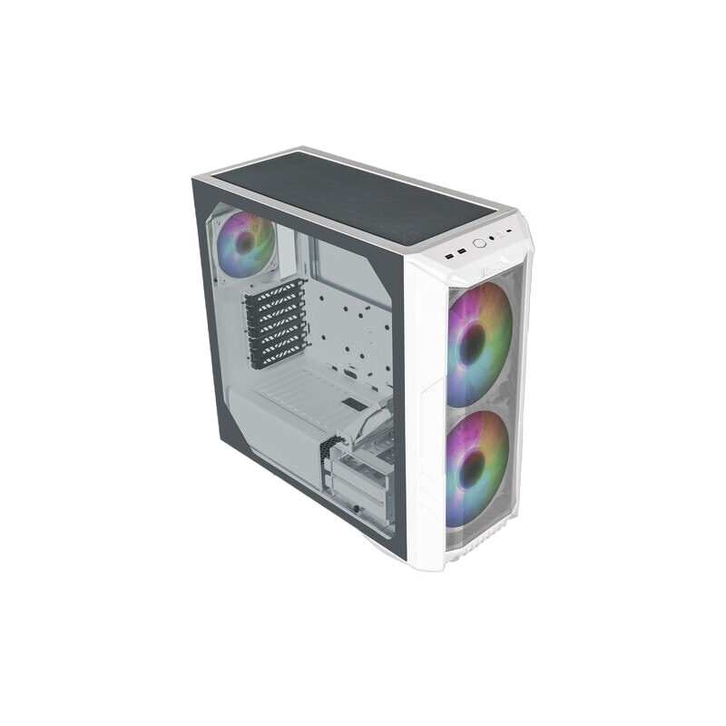 Obudowa Cooler Master HAF 500 ARGB biała midi tower z panelem szklanym Obudowa Cooler Master HAF 500 ARGB biała midi tower z panelem szklanym