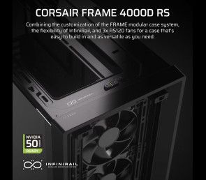 Obudowa Corsair FRAME 4000D RS Black Midi Tower ATX modułowa