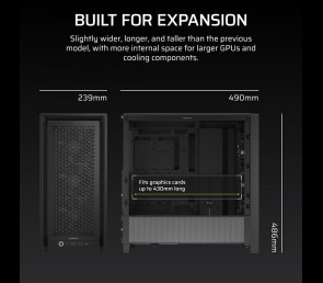 Obudowa Corsair FRAME 4000D RS Black Midi Tower ATX modułowa