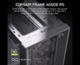 Obudowa Corsair FRAME 4000D RS White Mid Tower ATX modułowa z wentylatorami Obudowa Corsair FRAME 4000D RS White Mid Tower ATX modułowa z wentylatorami