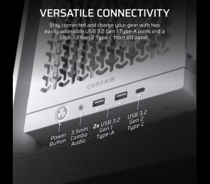 Obudowa Corsair FRAME 4000D RS White Mid Tower ATX modułowa z wentylatorami