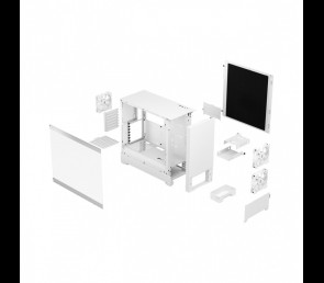 Obudowa Fractal Design Pop Silent TG Clear Tint biała Midi Tower z hartowanym szkłem