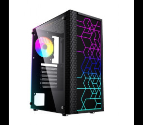 Obudowa Gembird Fornax 2500 RGB Midi Tower z hartowanym szkłem