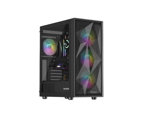 Obudowa Genesis Diaxid 605 ARGB MIDI TOWER USB-C czarna elegancka