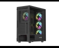 Obudowa Genesis Diaxid 605 ARGB MIDI TOWER USB-C czarna elegancka Obudowa Genesis Diaxid 605 ARGB MIDI TOWER USB-C czarna elegancka