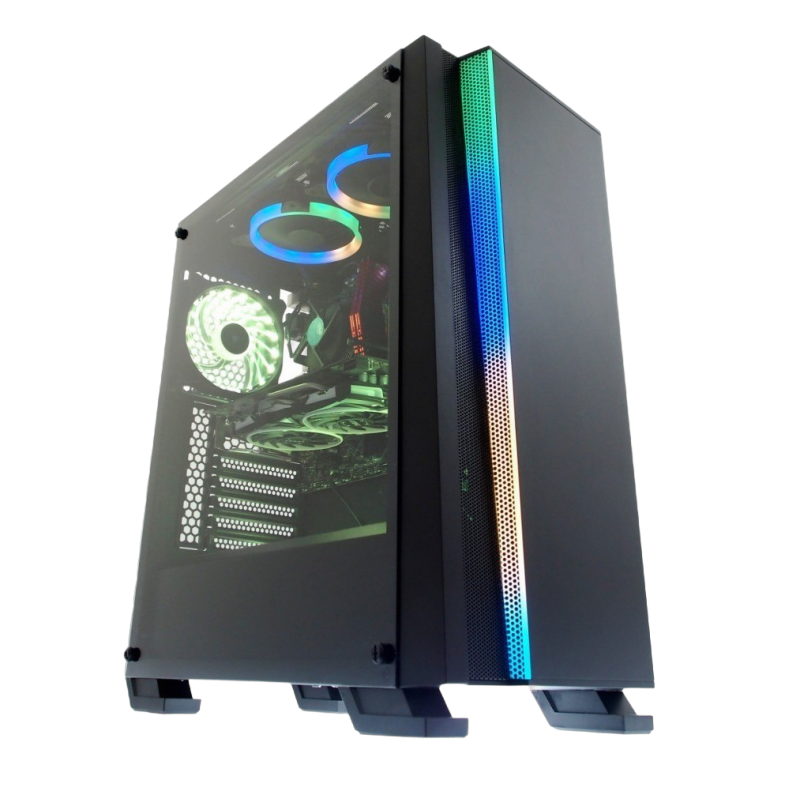 Obudowa IBOX Wizard 4 Gaming czarna Midi Tower z wentylatorami RGB Obudowa IBOX Wizard 4 Gaming czarna Midi Tower z wentylatorami RGB