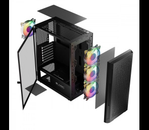 Obudowa Komputerowa Logic Aramis ARGB MIDI czarna z wentylatorami LED