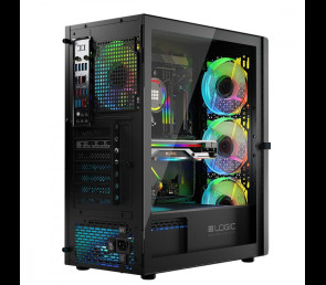 Obudowa Komputerowa Logic Aramis ARGB MIDI czarna z wentylatorami LED