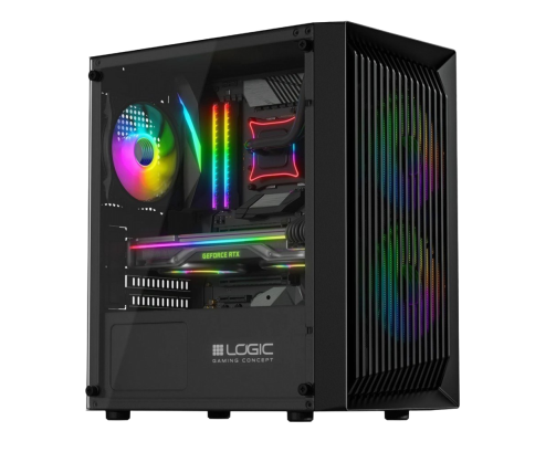 Obudowa komputerowa Logic Concept ATOS ARGB MINI USB 3.0 gamingowa czarna