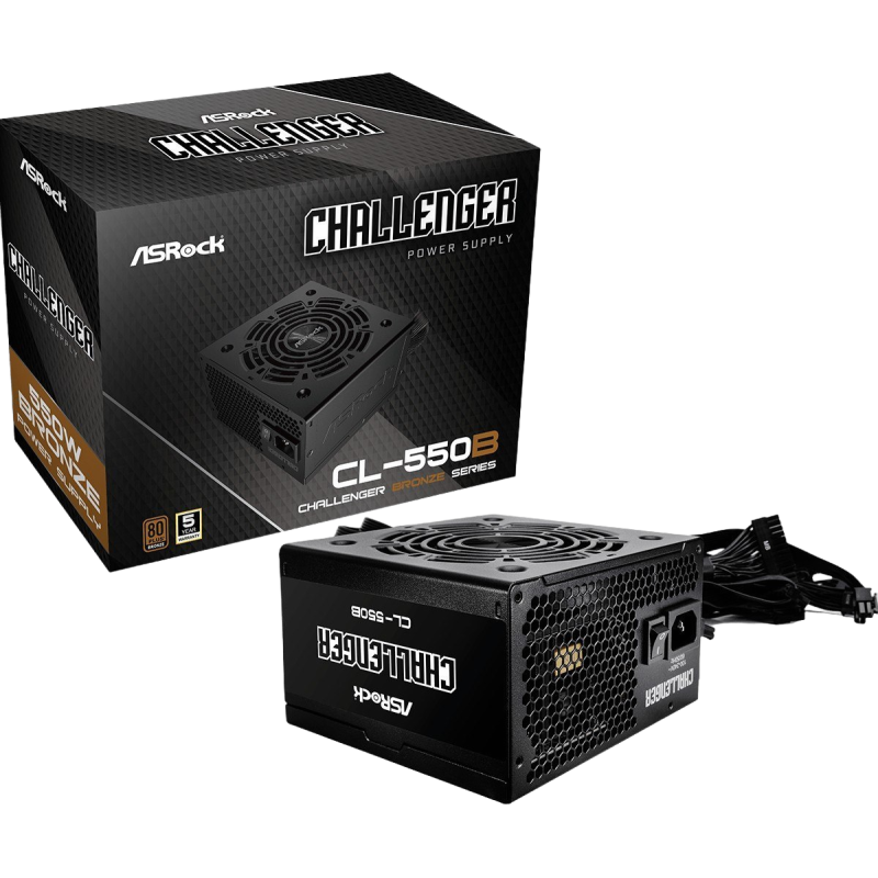 Zasilacz ASRock CL-550B 550W 80PLUS BRONZE z wentylatorem 12 cm Zasilacz ASRock CL-550B 550W 80PLUS BRONZE z wentylatorem 12 cm