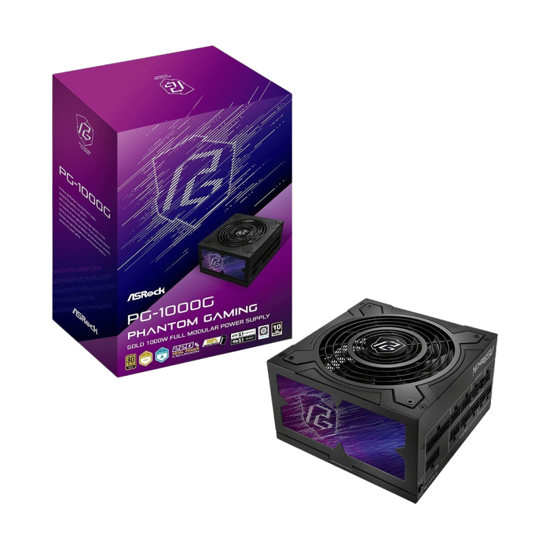 Zasilacz ASRock PG-1000G 1000W 80PLUS GOLD modularny z wentylatorem 135mm Zasilacz ASRock PG-1000G 1000W 80PLUS GOLD modularny z wentylatorem 135mm