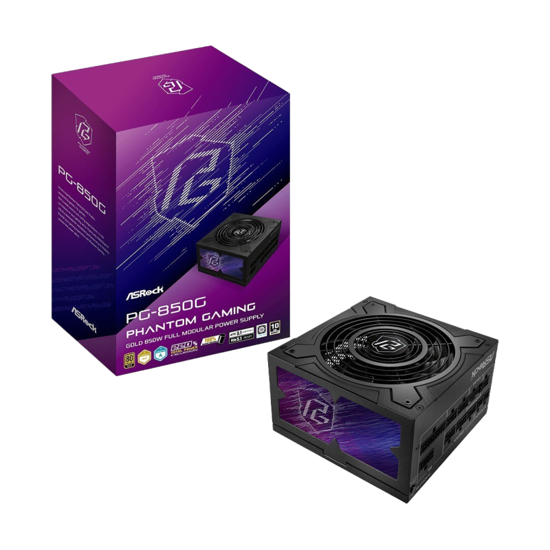 Zasilacz ASRock PG-850G 850W 80PLUS GOLD modularny z wentylatorem 13.5cm Zasilacz ASRock PG-850G 850W 80PLUS GOLD modularny z wentylatorem 13.5cm