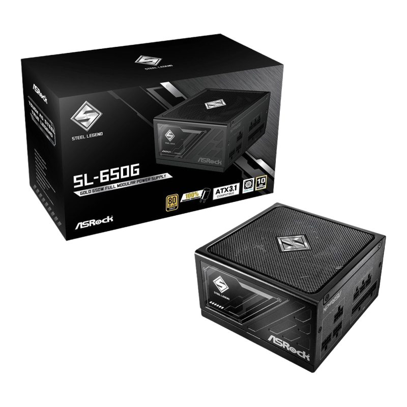 Zasilacz ASRock SL-650G 650W 80PLUS GOLD modularny z aktywnym PFC Zasilacz ASRock SL-650G 650W 80PLUS GOLD modularny z aktywnym PFC