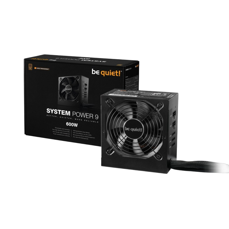 Zasilacz be quiet! System Power 9 CM 600W cichy 80 PLUS Bronze Zasilacz be quiet! System Power 9 CM 600W cichy 80 PLUS Bronze